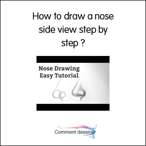 How to draw a nose side view step by step